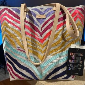 Consuela Vibrant Chevron Tote Bag